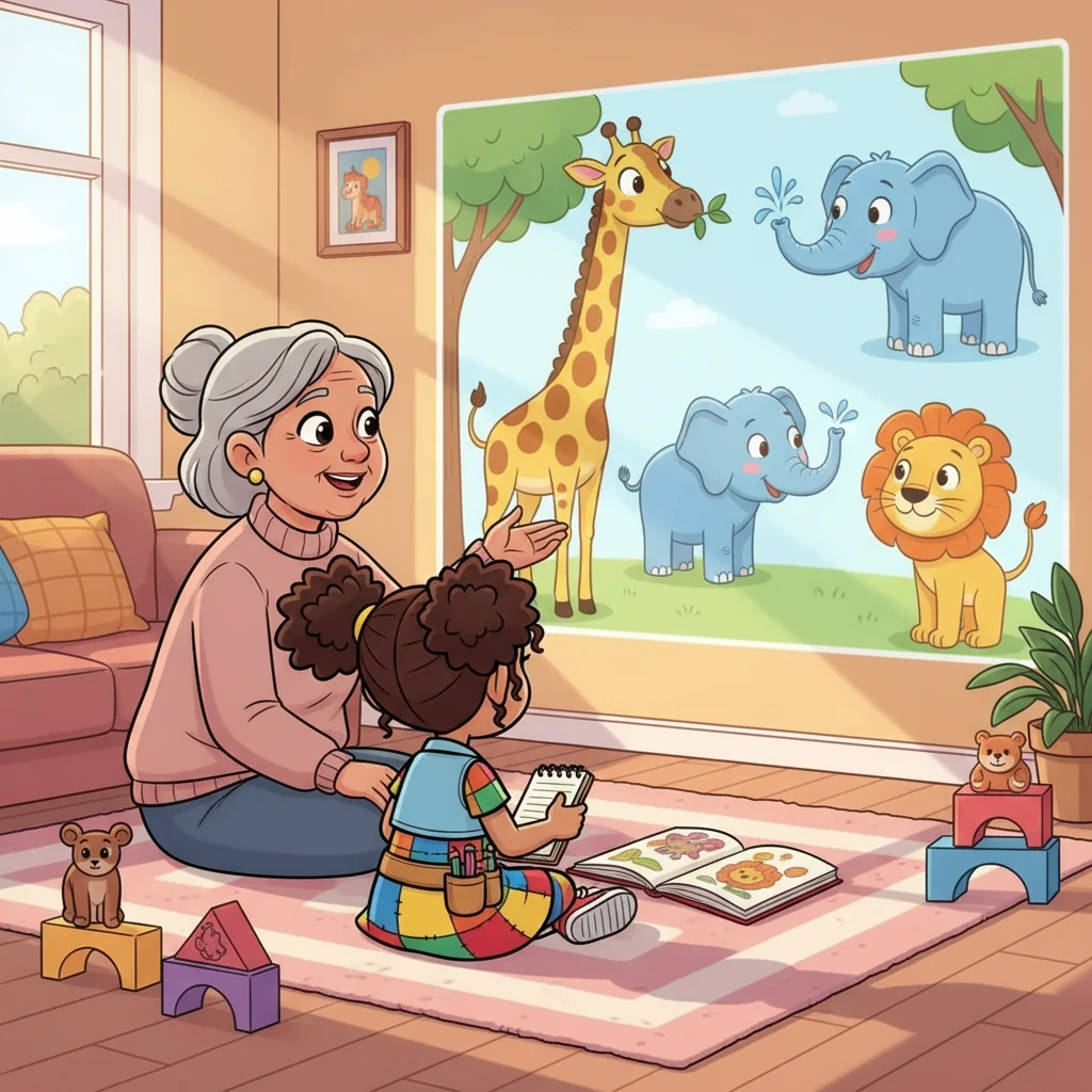 In the afternoon, Maya learned about different animals in a fun lesson. She loved the stories and the pictures. She realized that learning could be a great adventure.