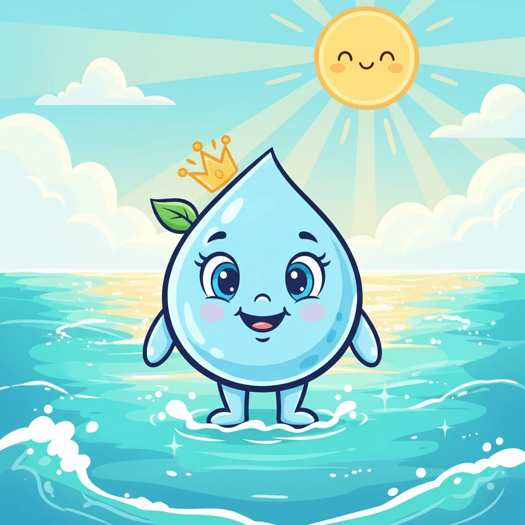 Вкінці своєї подорожі, Краплинка знову потрапила в океан. Сонце знову почало пригрівати, і цикл розпочався спочатку. Краплинка знала, що її пригоди ще попереду.