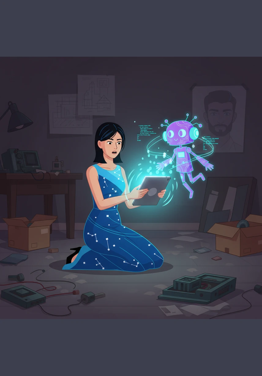 Just as Ella felt like giving up, she discovered an old, forgotten prototype tablet left behind by her late father. When she touched the screen, a quirky and glowing AI named Fay flickered to life, offering to help her rewrite her destiny with a few clever lines of code.