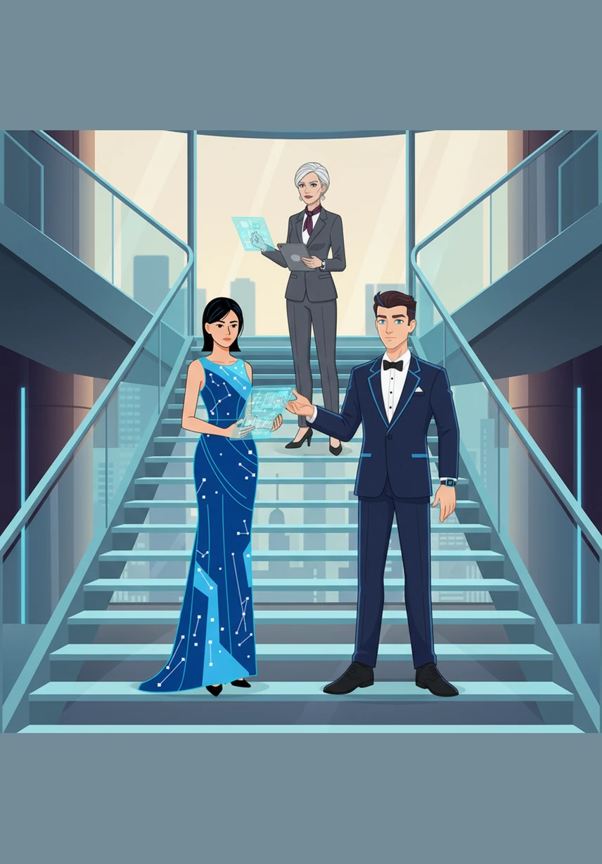 In her frantic escape down the grand glass staircase, Ella’s custom-designed smart-watch slipped from her wrist and hit the floor. It lay glowing on the step, a unique piece of technology with a one-of-a-kind encryption that only its creator could have built.