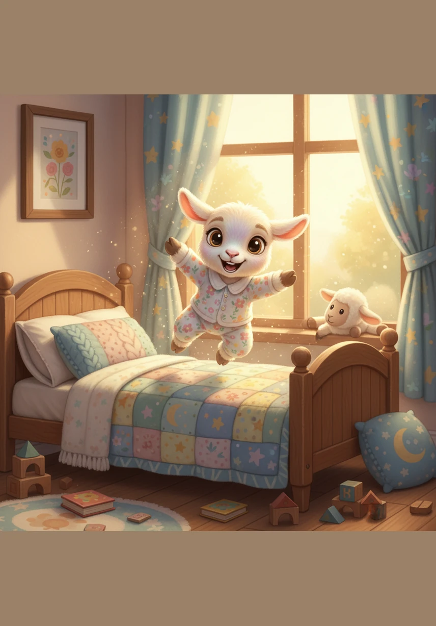 Lila the little goat leaps out of bed on the very first morning of the holidays, her voice echoing through the house as she declares her sudden and total boredom. The sun peeks through the window, but all she sees is a long stretch of empty days ahead.