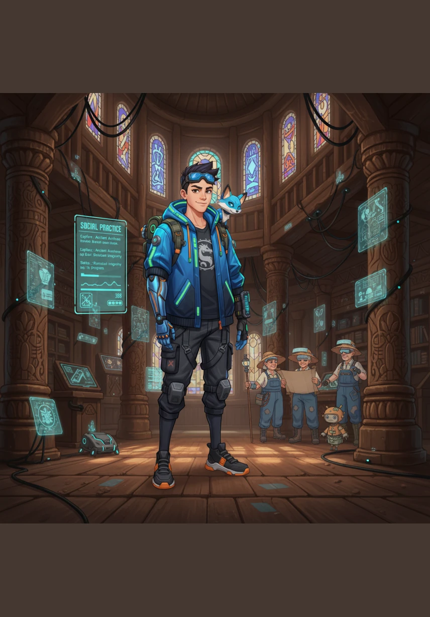 在一次社会实践中,林远走进了一座古老的木构建筑,精美的榫卯结构让他深切感受到了中华优秀传统文化的匠心与智慧。阳光透过花窗,照亮了他眼中的好奇与敬畏。