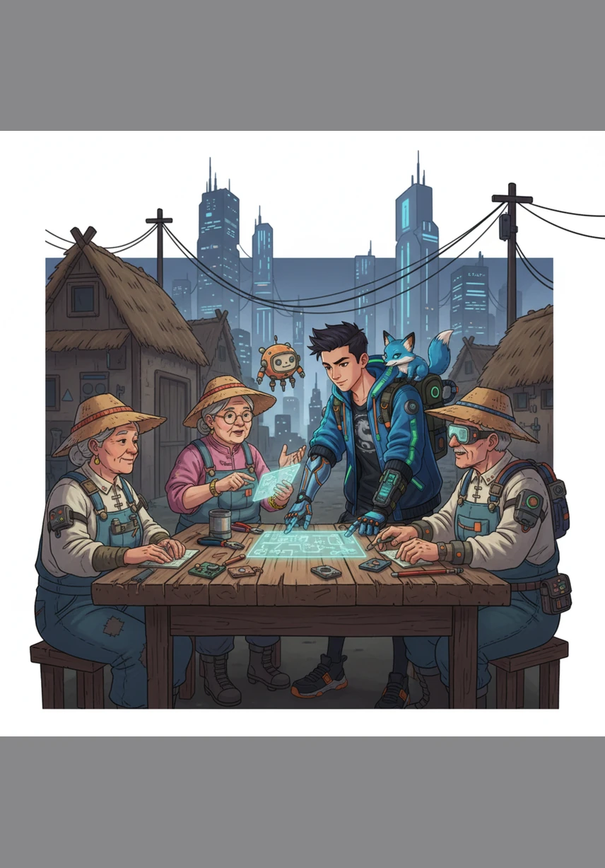 他利用所学的现代设计知识,帮助村里的手工艺人改良包装,将传统剪纸艺术与现代审美相结合。他在简陋的桌子上挥洒创意,让古老的技艺焕发出新的生命力。