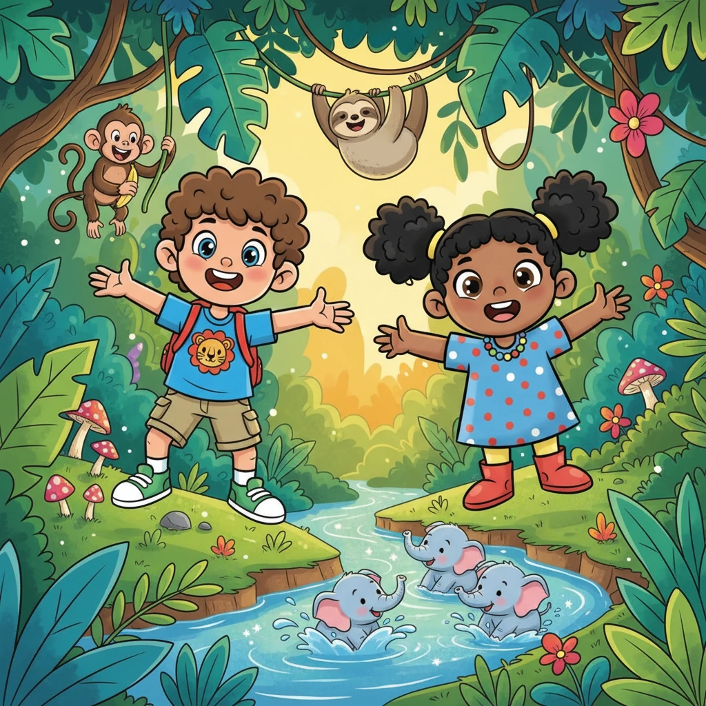 Noven and Winni's Whimsical Jungle Adventure - adventure