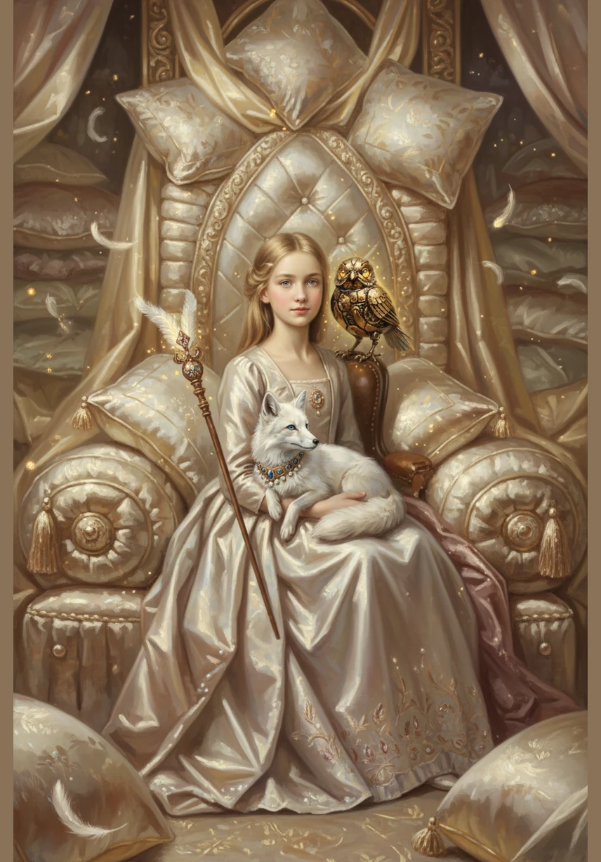 Princess Eva lived in a kingdom of silk and soft pillows, known throughout the land for her gentle heart and incredibly delicate nature. She believed that even the smallest discomfort could tell a grand story about one's true character and heritage.