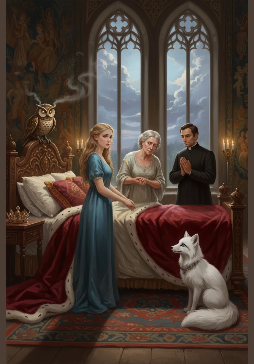 The old Queen was skeptical but remained silent, deciding instead to prepare a secret test in the guest chambers to find the truth. She went into the bedroom and placed a single, small green pea at the very bottom of the bed frame where Eva would sleep.