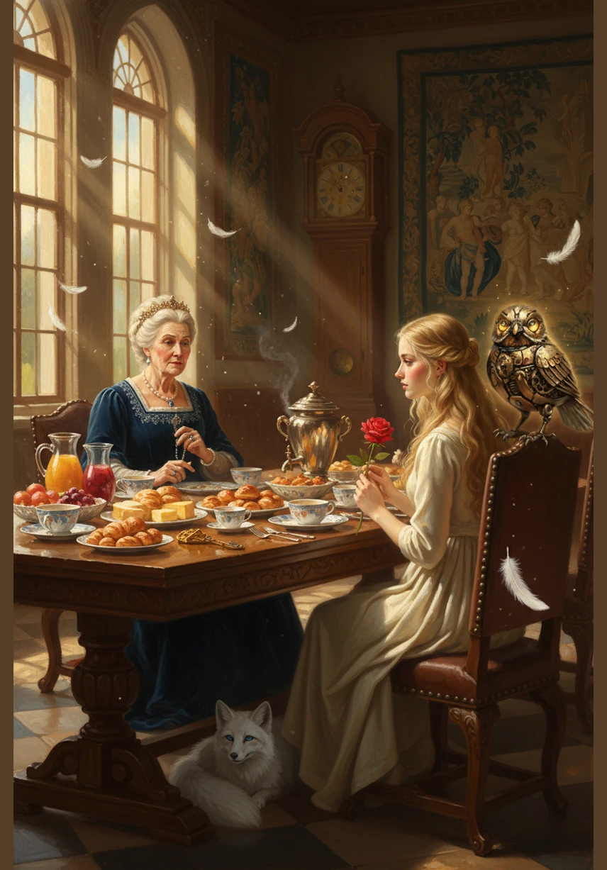 At breakfast the next morning, the Queen leaned in with a knowing glint in her eye and kindly asked Eva how she had slept. The King watched closely, waiting to see if their mysterious guest was truly as royal as she claimed to be.