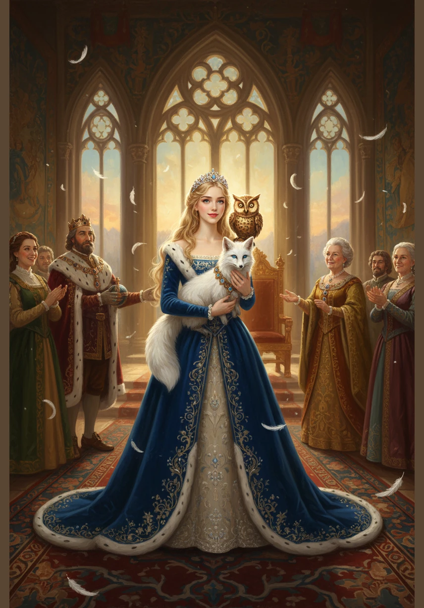 With her royal status proven beyond a doubt, Eva was welcomed into the palace with great joy and a grand celebration. The famous pea was placed inside a golden glass case in the royal museum, where it remains to this day as a testament to her incredible story.