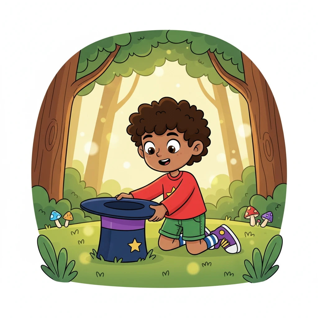 The hat was unlike any he had ever seen, with a shimmering, purple ribbon and a tiny star stitched on the side. Intrigued, Alex picked it up.