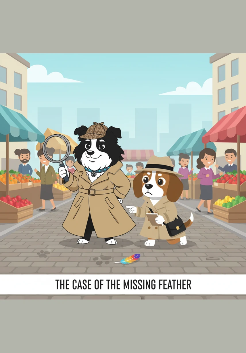 Coco and Lilo gently wake Pip and explain that the trophy belongs to the whole town for the big celebration. The puppy wags his tail and happily agrees to help the detectives carry the heavy prize back to the town square.