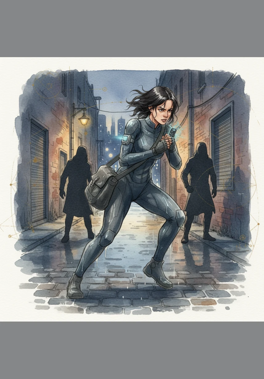 One evening, Elara will find a strange, heavy device hidden under a pile of discarded chargers in a dark, forgotten alley. It will be an ancient laptop, a dusty relic from a time before the world became a single, giant network.