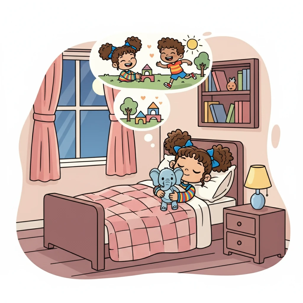Finally, Lila and Leo said goodbye, promising to play again soon. Lila drifted off to sleep, dreaming of all the fun she had with her favorite cousin. What a perfect day!