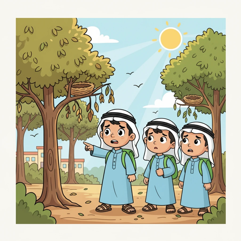 محمد وعبدالله وتميم في رحلة إنقاذ البيئة - Educational stories