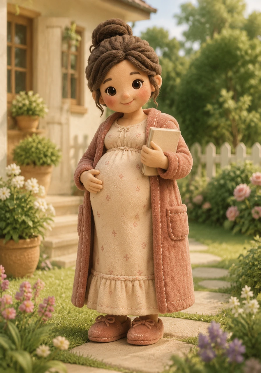 Mawar tersenyum bahagia sambil mengelus perutnya yang kian membesar di taman depan rumah. Sambil memegang buku catatan kesehatan, ia bertekad untuk menjaga kehamilannya dengan sebaik mungkin demi sang buah hati.