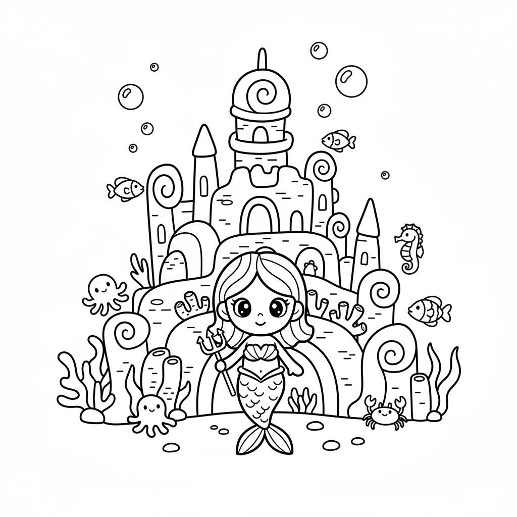 She glided past a magnificent coral reef, teeming with life. The corals formed giant, colorful castles and gardens for all the sea creatures. Coral loved to explore its secret tunnels and watch the tiny inhabitants.