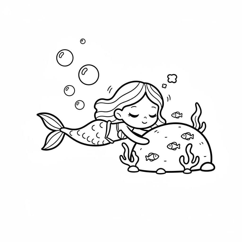 With the ocean a little cleaner and the baby jellyfish safely home, Coral felt happy and tired. She swam back to her warm coral bed, dreaming of tomorrow's adventures and the friends she had made.