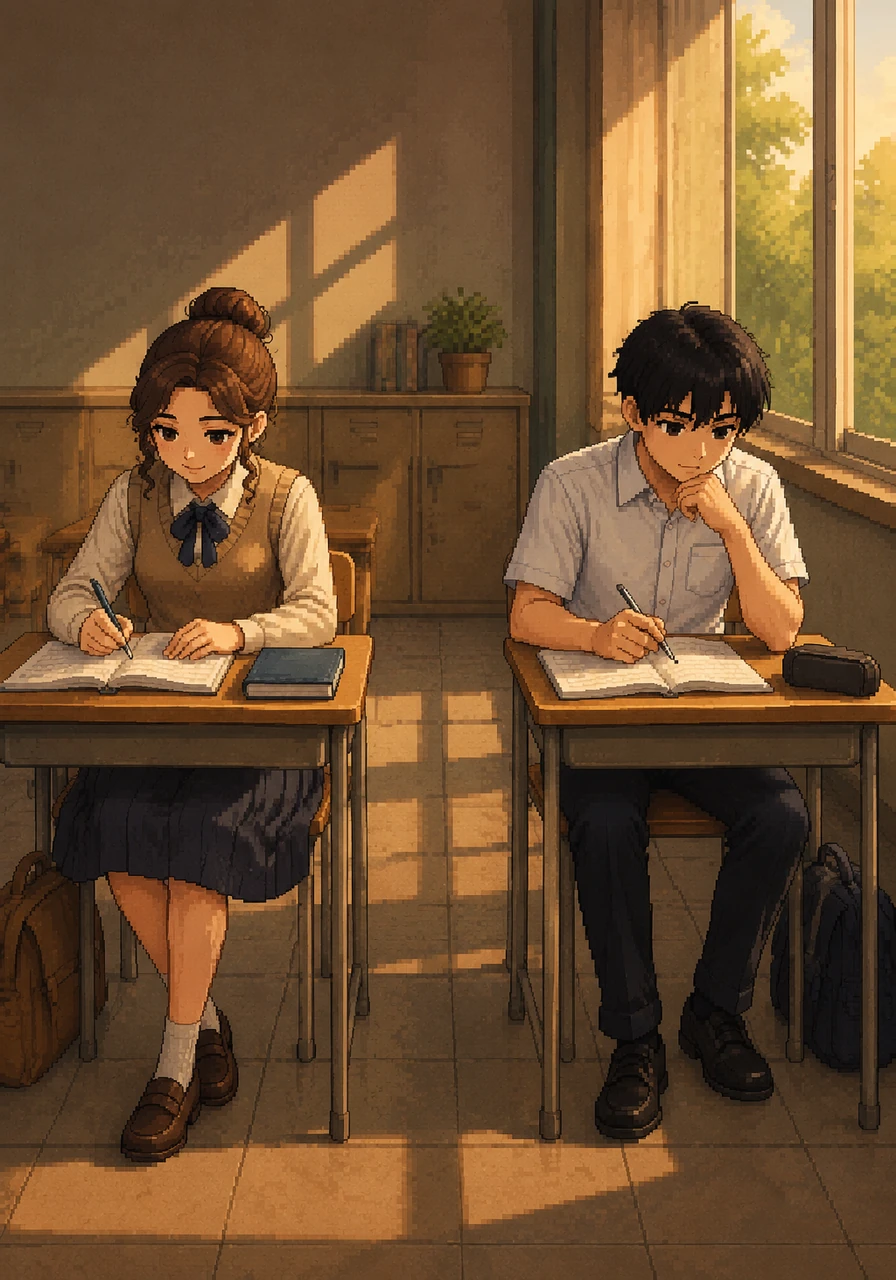 During their high school years, Amira and Rayan drew a clear but gentle boundary between them. It was not out of coldness, but a shared commitment to protect their focusing minds and future aspirations.