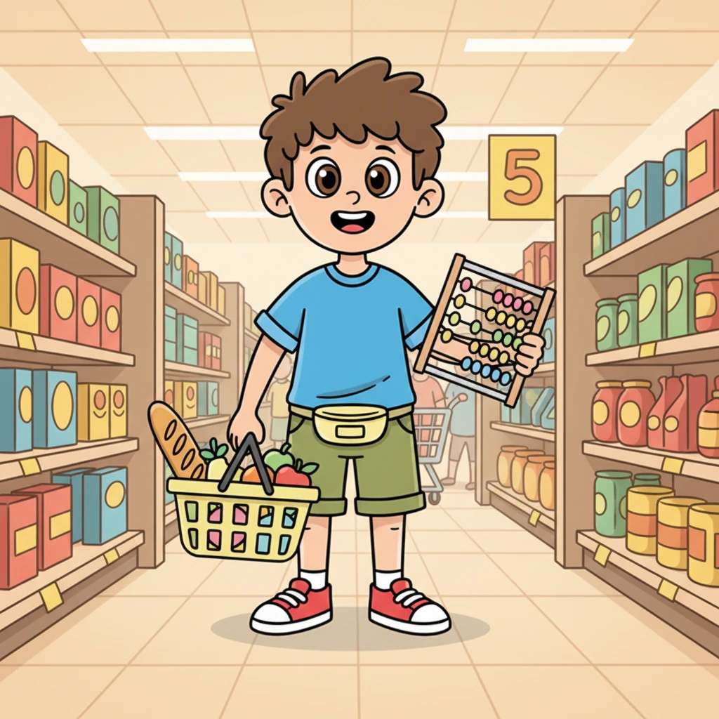 Matěj Počtář, chlapec s bujnou fantazií a láskou k číslům, se dnes chystá na velké dobrodružství. Jeho úkol? Pomoci v rušném supermarketu své tety. Matěj miloval, jak se v regálech skrývají hádanky a čísla, která čekají na to, až je někdo spočítá.