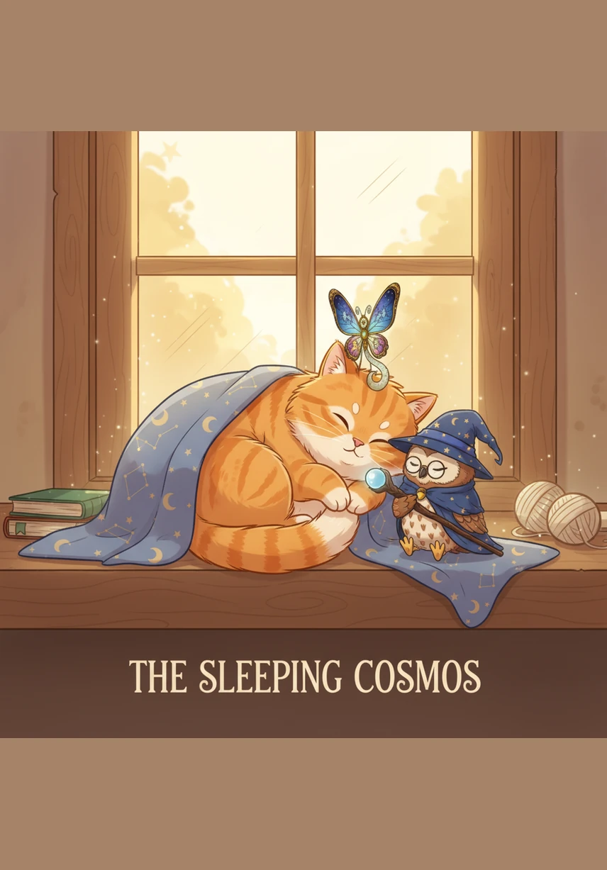 Barnaby was a fluffy ginger cat who loved nothing more than napping in the warm afternoon sun. His favorite spot was the wide wooden windowsill of a cozy cottage, where the scent of jasmine drifted through the air.