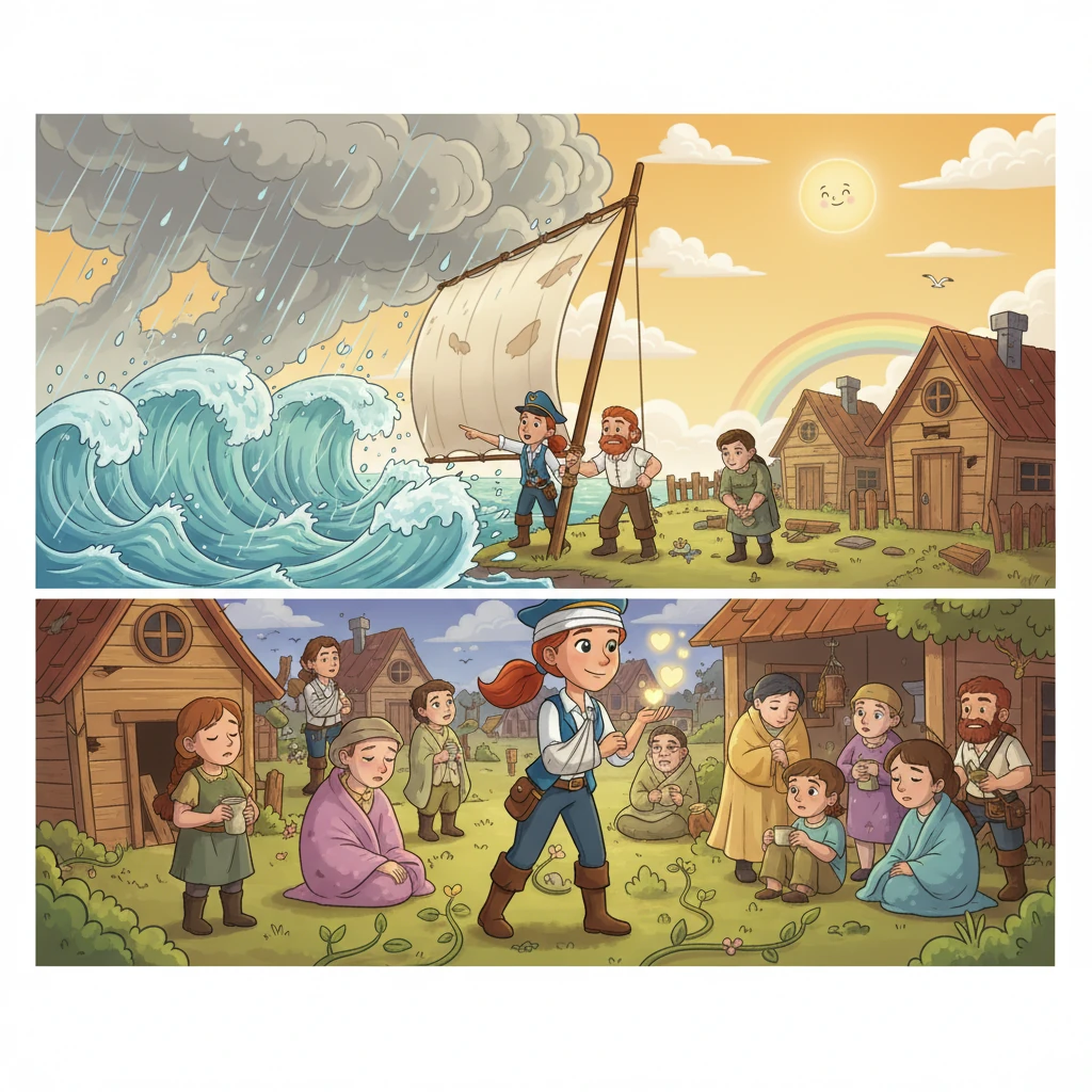 Lexi, despite being injured, had to bite the bullet to save the village from a looming storm. The villagers needed her leadership during the crisis. After the storm passed, everyone found themselves under the weather, but Lexi helped them heal.