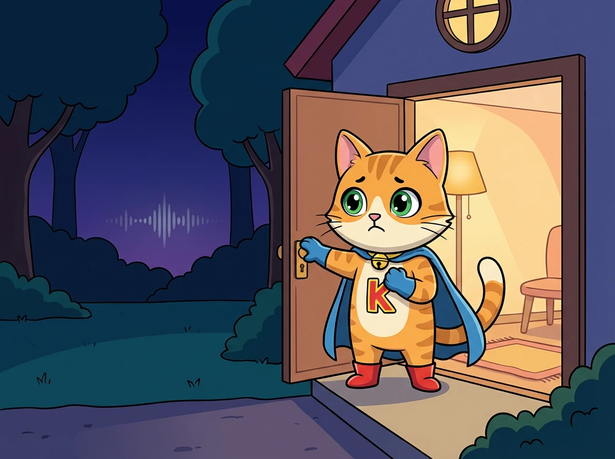 Kiko mendengar tangisan Mimi. Awalnya, Kiko sangat takut untuk keluar rumah karena gelap. Namun, ia tahu Mimi membutuhkan bantuannya.