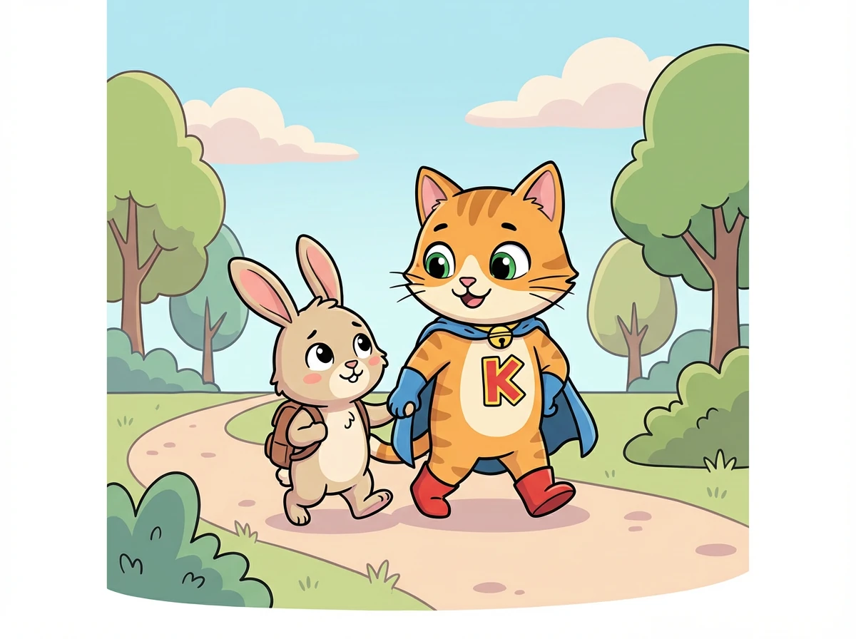 Mereka berjalan bersama dengan hati-hati, saling menyemangati. Kiko merasa bangga pada dirinya sendiri karena telah berani menolong temannya.