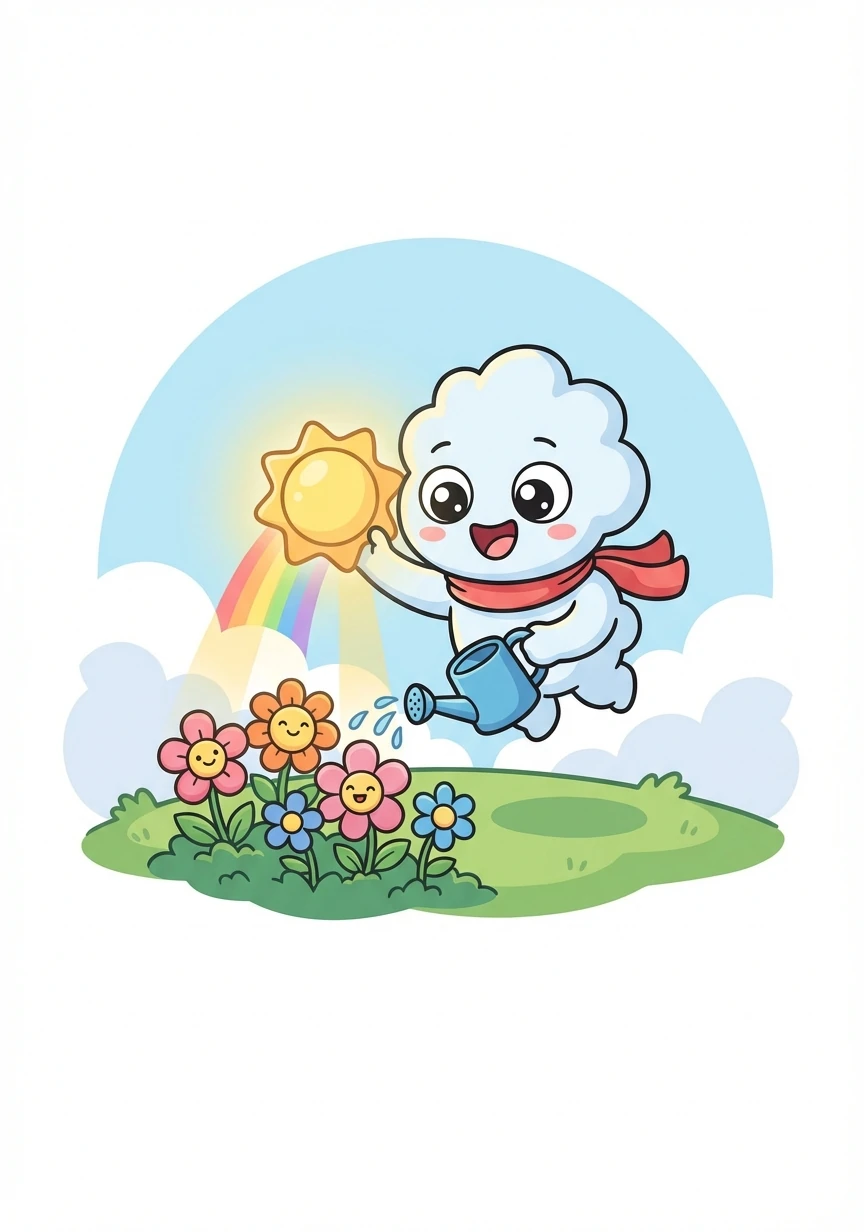 From then on, Pip always looked for ways to help, sharing rain and sunshine wherever he went.