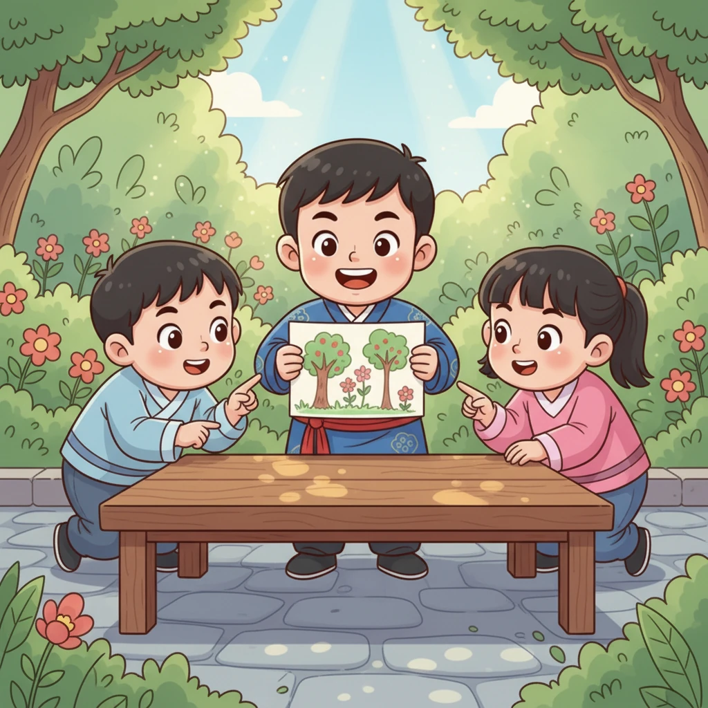 经过一段时间的努力，小明终于画出了一幅美丽的图画。他开心地把画拿给小伙伴们看，大家都夸他画得好。小明心里充满了喜悦，他明白了学习和实践带来的快乐，就像孔子说的那样。