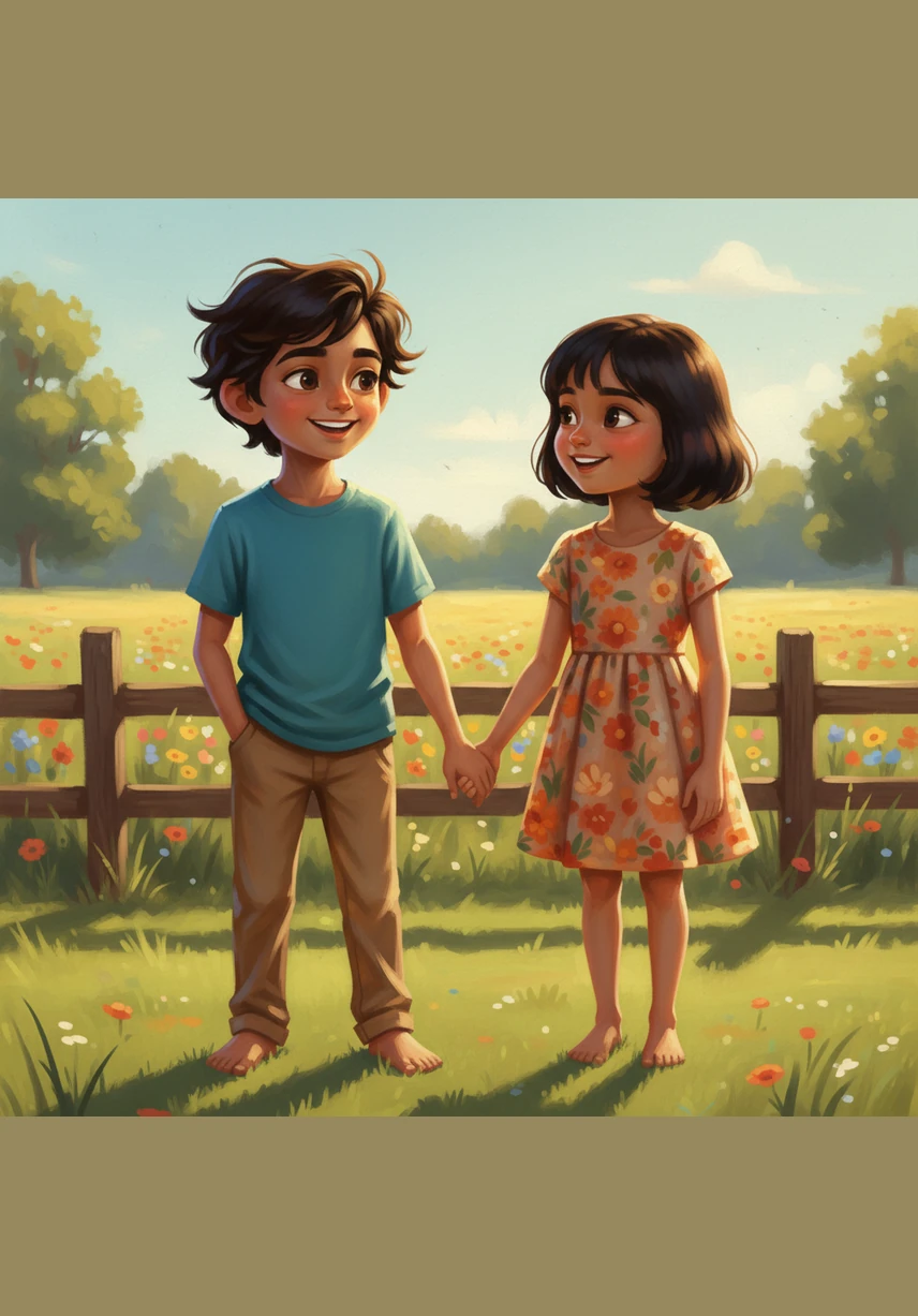 Ansh has ten colorful stickers and gives all of them to Anshika, leaving him with none in his hands. They laugh together as they discover that subtracting a number from itself always leaves a difference of zero.