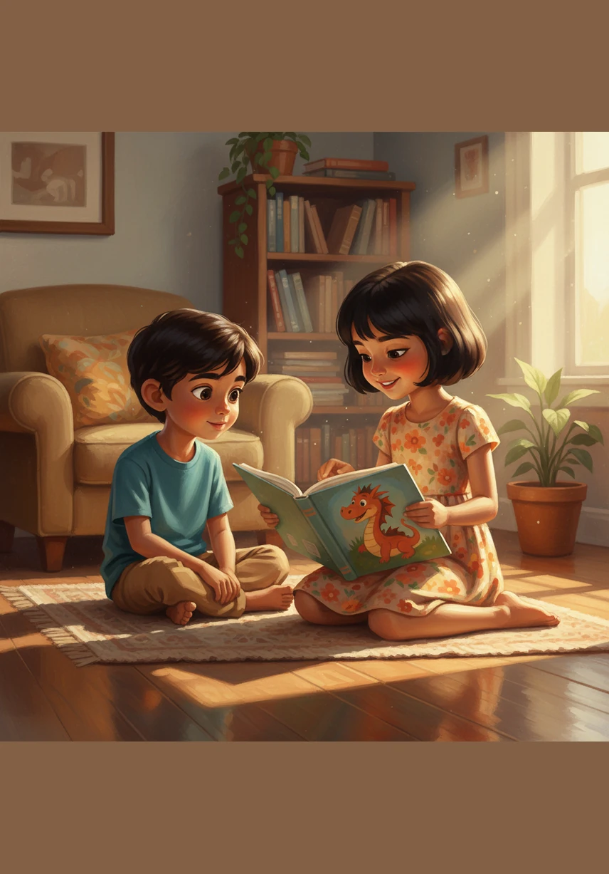 Ansh opens a box of 24 crayons but realizes he cannot easily give 5 to Anshika because there are only 4 single ones shown. They decide to use their math beads to regroup one bundle of ten into ten individual ones to solve the problem.