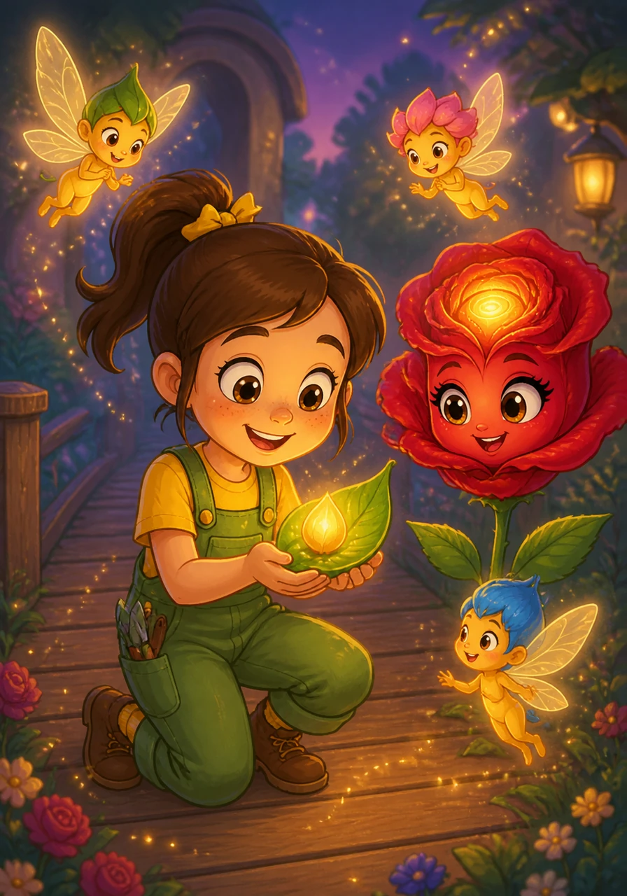 To thank her for bringing the magic back to life, the sprites gifted Lily a tiny, glowing golden seed wrapped in a soft leaf. They told her that as long as she shared her songs, the bridge between their worlds would never truly close again.