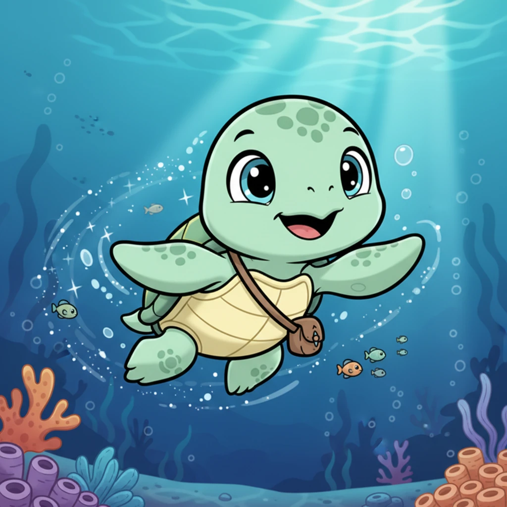After a moment of pure magic, Pip smiled, knowing he had discovered something truly special. He swam gracefully onward, ready for more amazing adventures, knowing the vast, wonderful ocean held endless surprises.