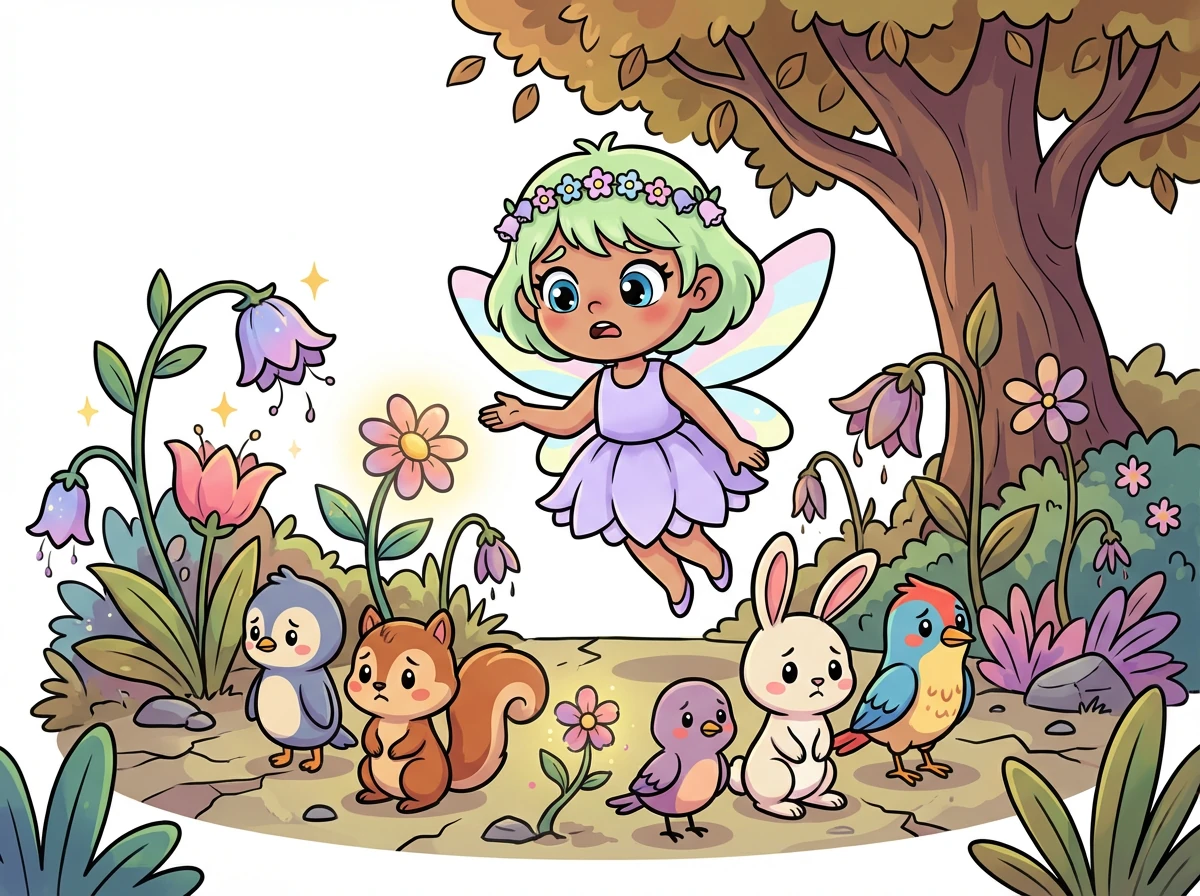 Lilly explains that the garden's magic is fading because everyone has forgotten how to be kind and share.