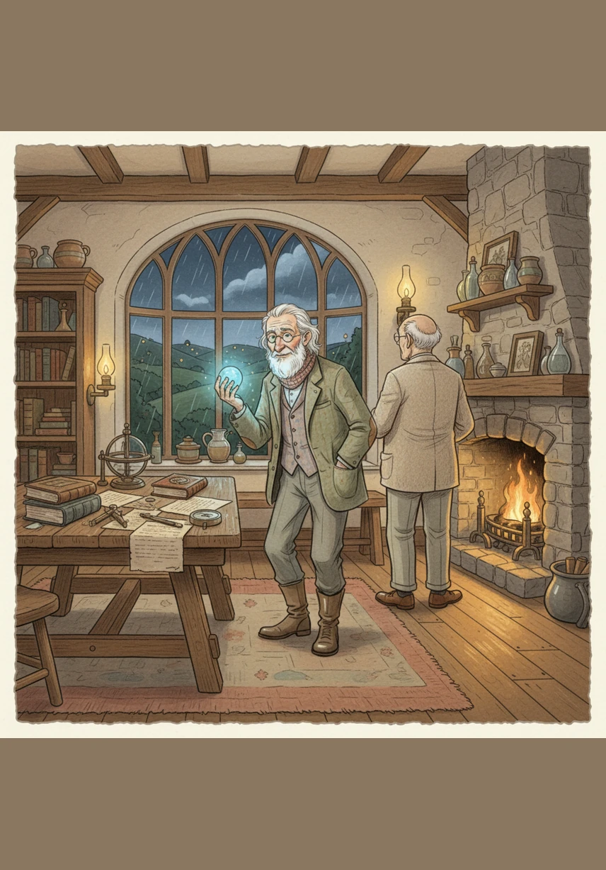 As the months passed, Arthur’s belly grew even larger and more luminous, pulsing with a soft, rhythmic light. The villagers brought over fresh bread and wild flowers, whispering in awe about the miracle growing in the old cottage on the hill.