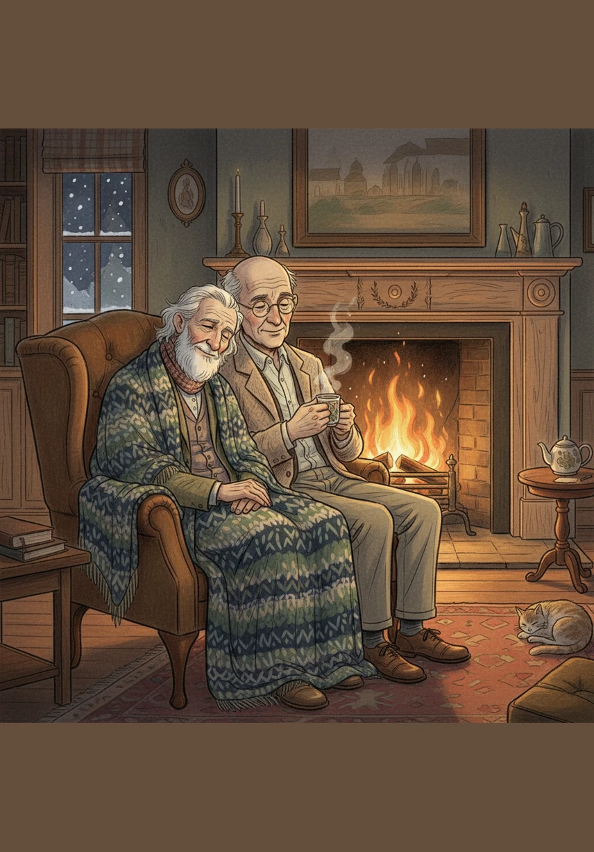 On cold winter nights, the two men sat by the roaring fireplace, singing old lullabies to the life growing within. Arthur felt a deep sense of peace, knowing that his body was a vessel for a beauty they had never dared to imagine.