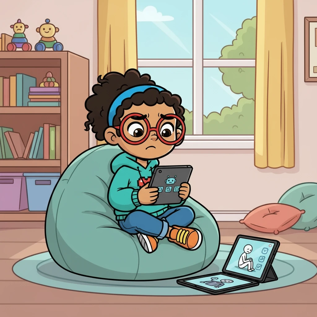 Maya decided to test Emoti's ability to understand complex emotions. She described a situation where a friend felt left out. Emoti's response was logical but completely insensitive, offering solutions that were practical but devoid of empathy, leaving Maya feeling disappointed.