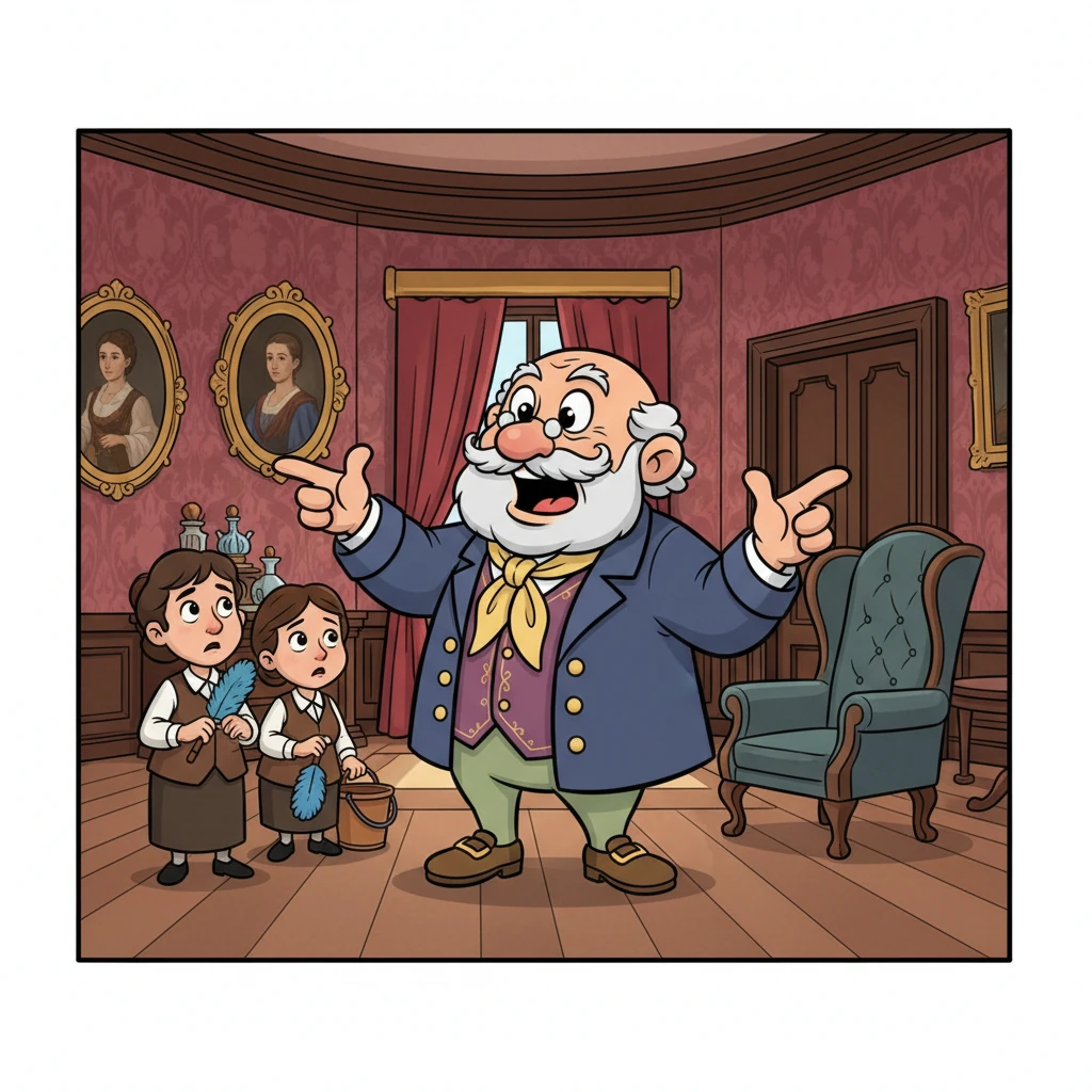 Sa kanyang tahanan, nagmistula siyang isang amo at tagapagtanggol, palaging nagbibigay ng mga utos sa kanyang mga tauhan. Naniniwala siya na mayroong ipinanganak upang mag-utos at ang iba ay upang sumunod lamang. Malaki ang kanyang boses at iginagalang siya ng lahat, o sa tingin niya ay iginagalang siya.