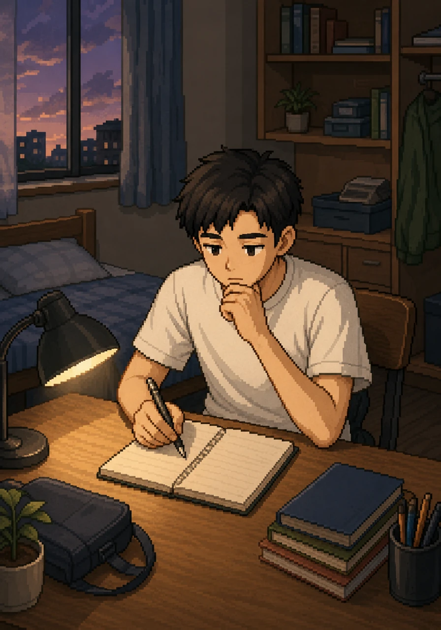 聽完課的阿誠回到宿舍,想起身邊一些朋友對愛滋病的誤解,隨即在筆記本上寫下筆記。他意識到許多人會把愛滋病與特定族群或不潔標籤化,但實際上病毒並不會選擇性別或身份,盲目的恐懼往往源自於無知,唯有了解真相才能帶來真正的安心。