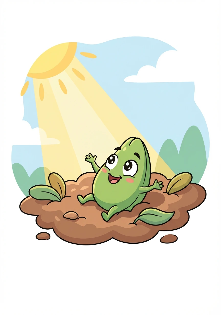 Pip smiled, feeling the warmth. "I do! I want to grow so big! But I'm just a tiny seed."