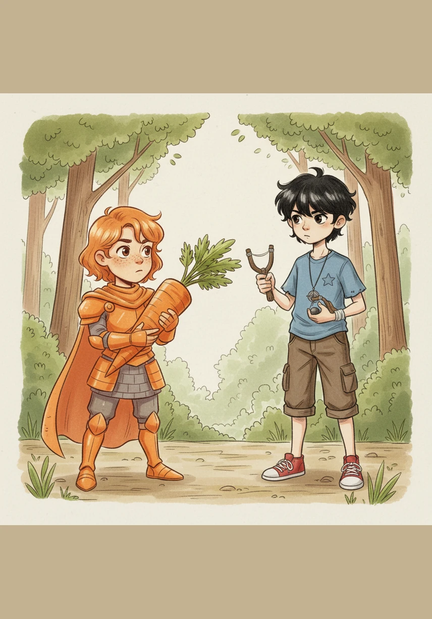 小星鼓起勇气，张开嘴“啊呜”一口咬下了小兔子的耳朵。清脆的响声在寂静的空气中散开，一股从未尝试过的清甜滋味瞬间在他的舌尖跳起了舞。