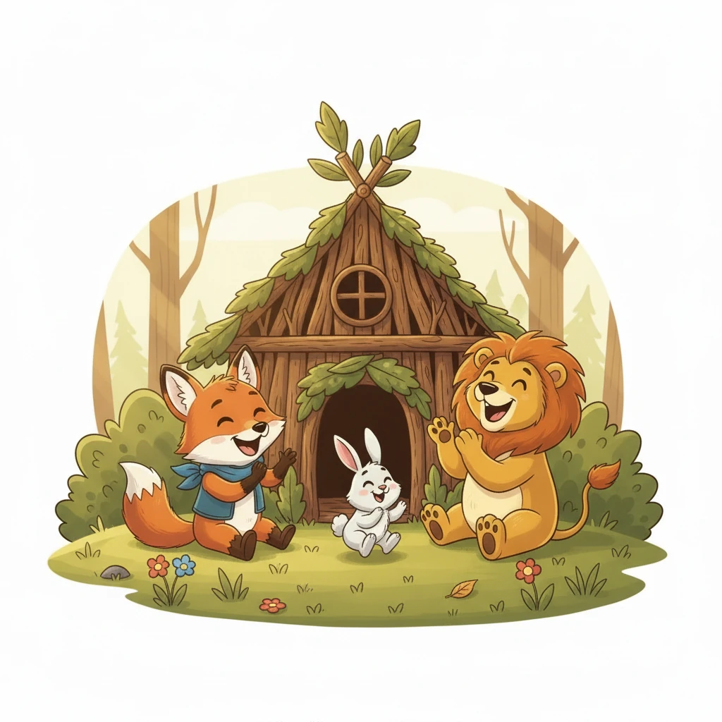 Достар бірге отырып, дайын болған үйлеріне қарап, бақытты болды. Олар бір-біріне алғыс айтып, достықтарының қаншалықты маңызды екенін түсінді. Олардың бірлігі оларды әрқашан күшті ететін.