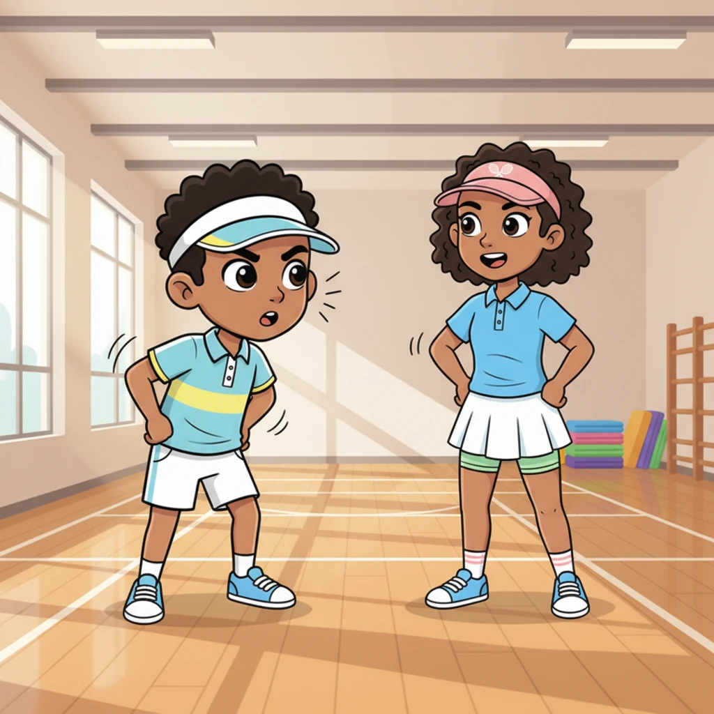 In a bright, spacious gym, their special training began. Mary Beth taught Carlton confident stances, how to project his voice, and simple moves to feel strong and secure. Carlton practiced with focus, eager to learn and grow.