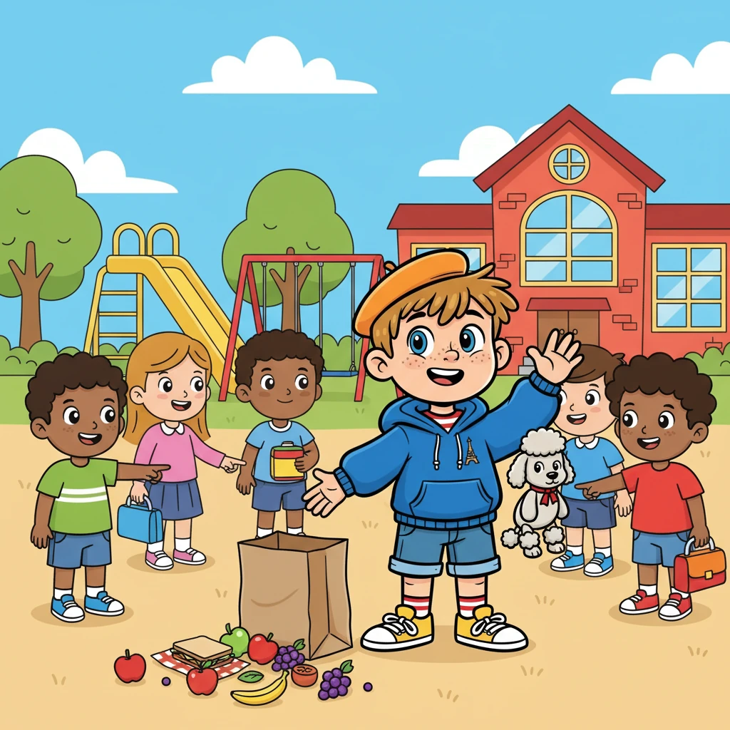 Ziad, un jeune garçon aux yeux vifs et au sourire contagieux, aimait plus que tout l'école. Il était connu pour sa gentillesse et son désir d'aider les autres. Un jour, pendant la pause déjeuner, quelque chose d'inattendu allait changer sa journée.