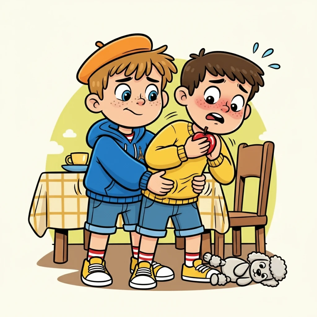 Avec calme et détermination, Ziad appliqua la manœuvre de Heimlich. Il encercla Nizar avec ses bras et exerça des pressions fortes et rapides sur son abdomen. Un moment de tension intense régna.