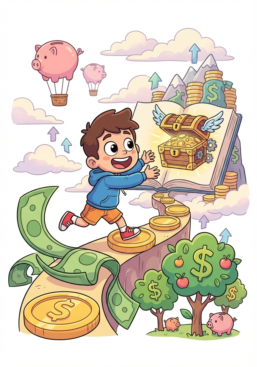 Tomás se da cuenta de que las finanzas no son aburridas, sino una aventura emocionante llena de secretos y oportunidades.