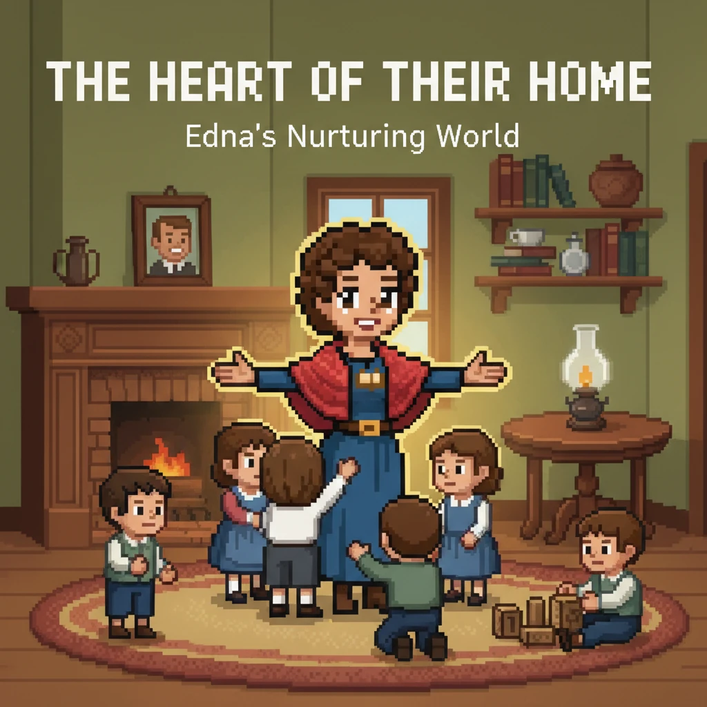 Despite the challenges of early 20th-century life, Edna's love for her children shone brightly. She created a nurturing world for her six children, he
