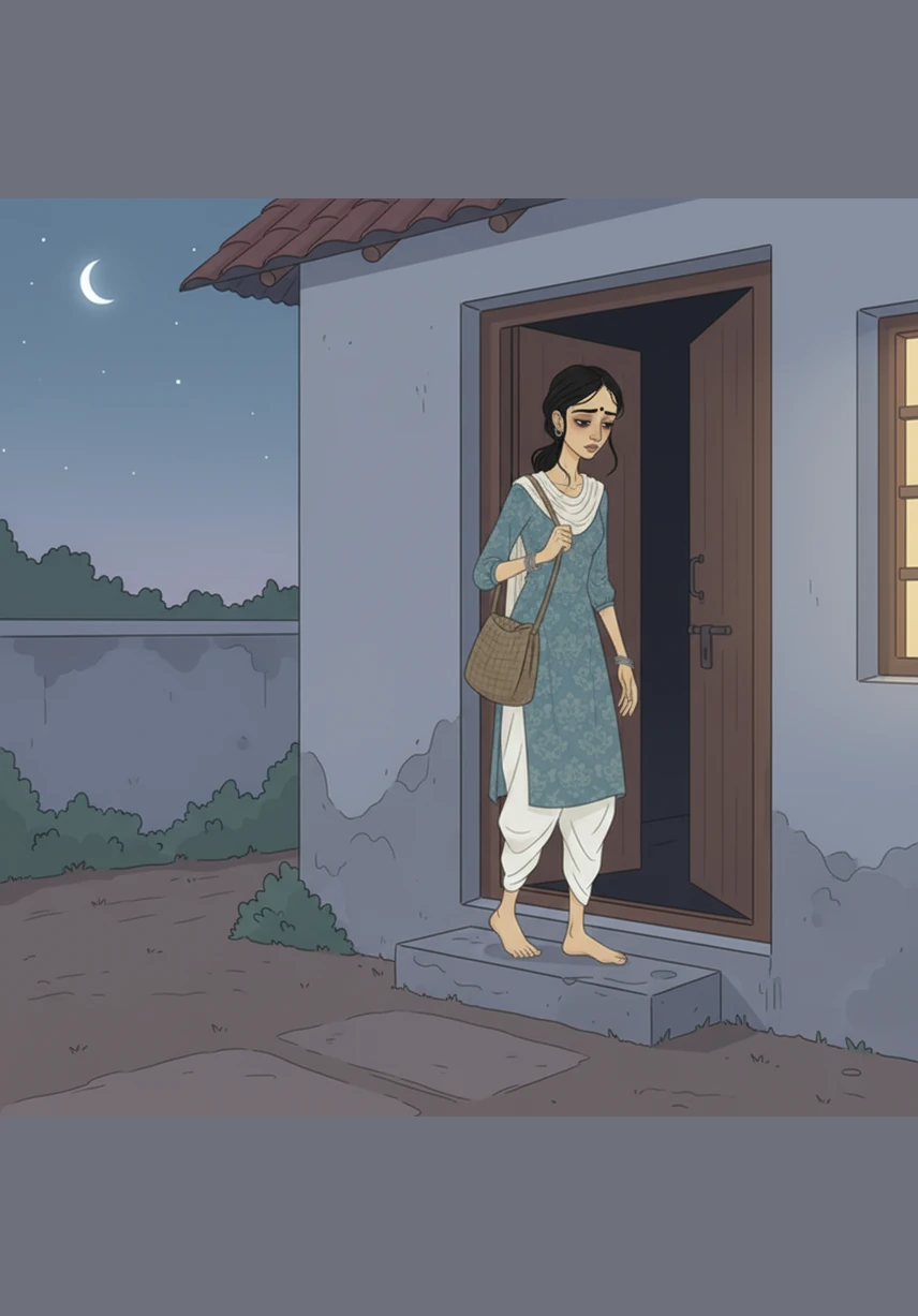 Ambika walks out of the front door into the cool evening air, carrying only a small bag and her dignity. She is not filled with anger, but with a profound exhaustion that tells her there is absolutely nothing left for her to give him.