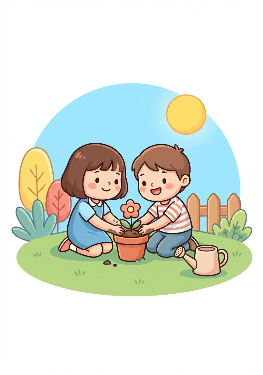 Eles trabalham juntos durante as tardes, aprendendo e se divertindo. A amizade entre eles se fortalece a cada dia.