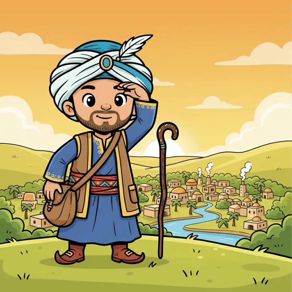 Saat matahari terbit, Ibnu Batutah menemukan bahwa ia tidak terdampar di pulau tak berpenghuni. Di depannya terbentang permukiman yang rapi, sebuah oasis peradaban yang damai.