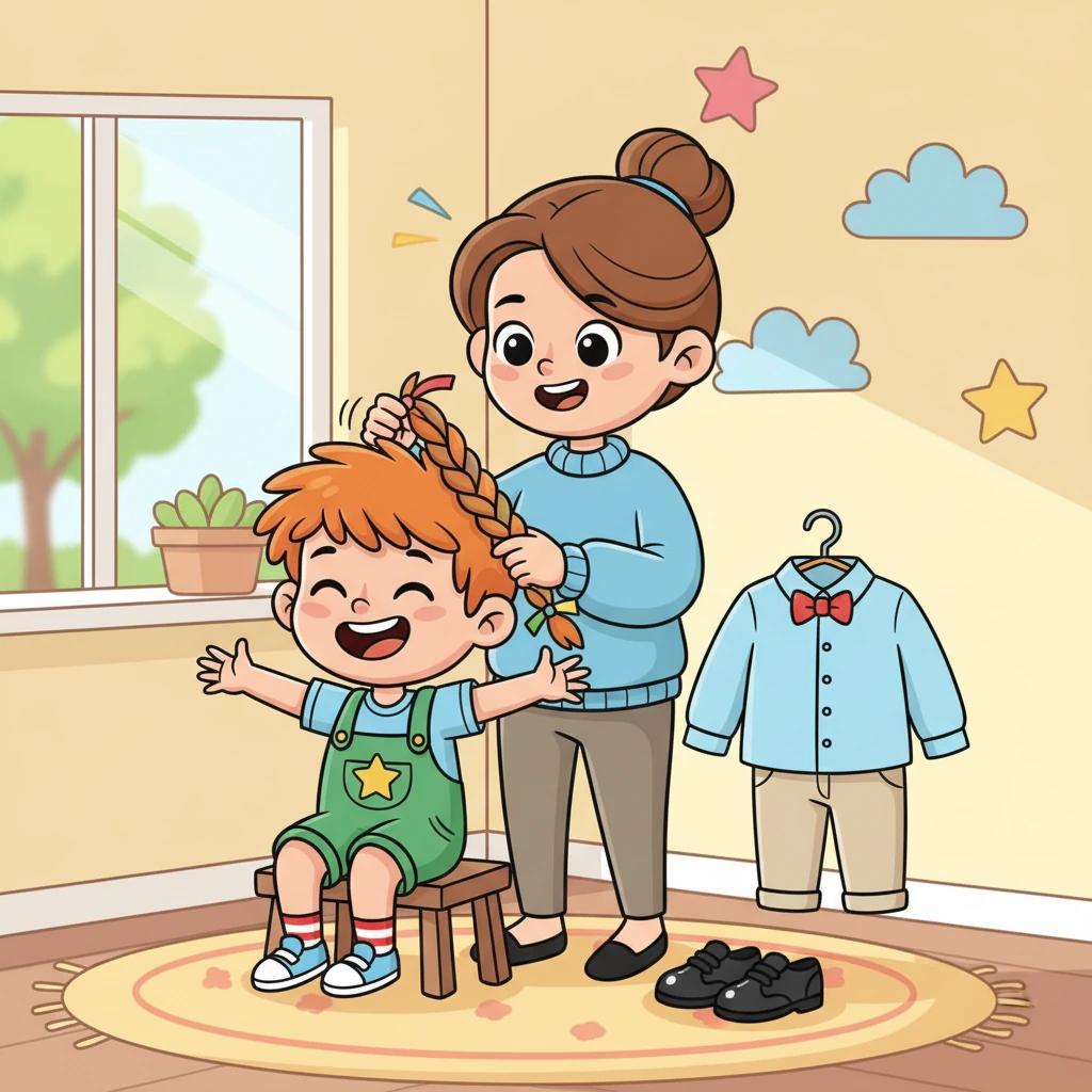 Яркое весеннее утро началось с весёлой суеты в доме Артемки. Ему было три года и восемь месяцев, и сегодня его ждал особенный день. Мама Юля заплетала ему непослушные волосы, а баба Люба уже приготовила нарядный костюмчик с бабочкой.